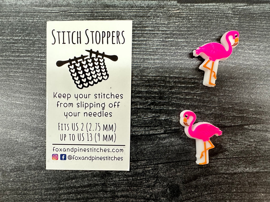 fox & pine stitch stopper fancy flamingo
