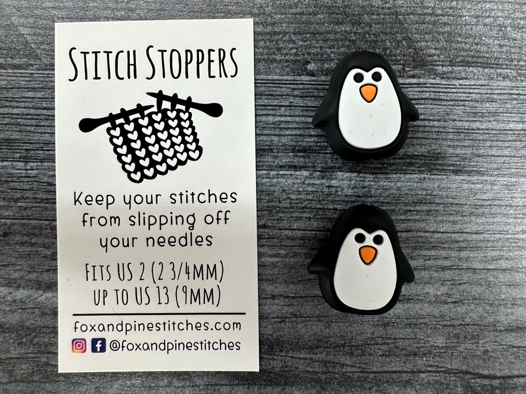 fox & pine stitch stoppers penguin