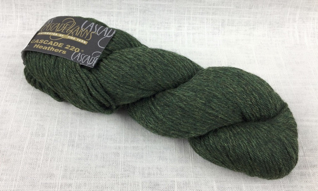 cascade yarns 220 wool worsted color 2445 shire heathered green
