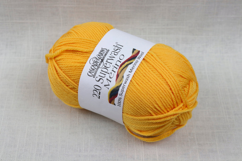 Cascade 220 Superwash Merino Yarn - 005 Golden Yellow at Jimmy
