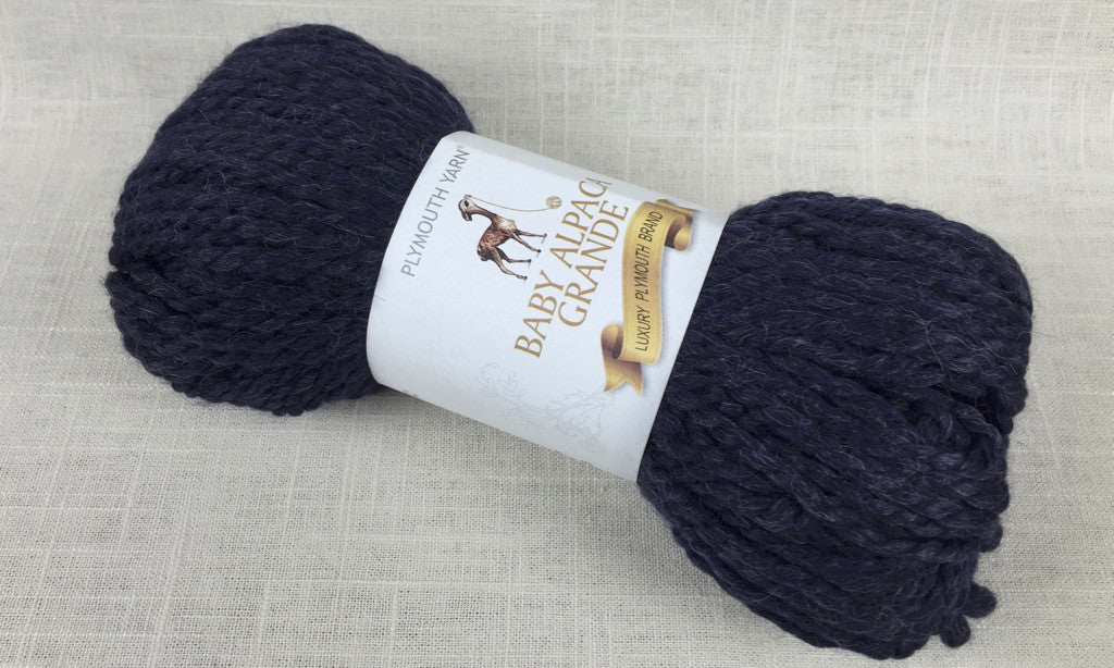 plymouth yarn baby alpaca grande super bulky 638 dark denim blue