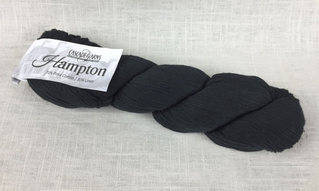 cascade yarns hampton linen cotton DK 05 black