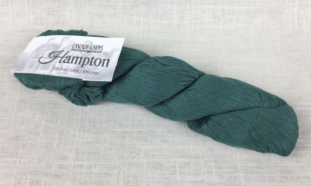 cascade yarns hampton linen cotton DK 15 deep teal