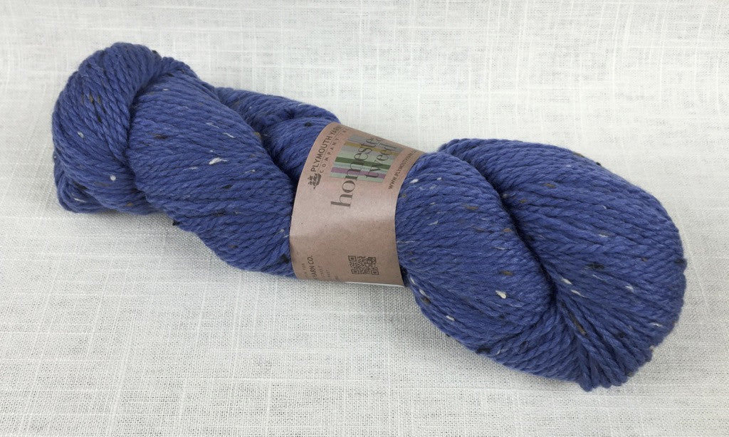 plymouth yarn homestead tweed 528 colonial blue