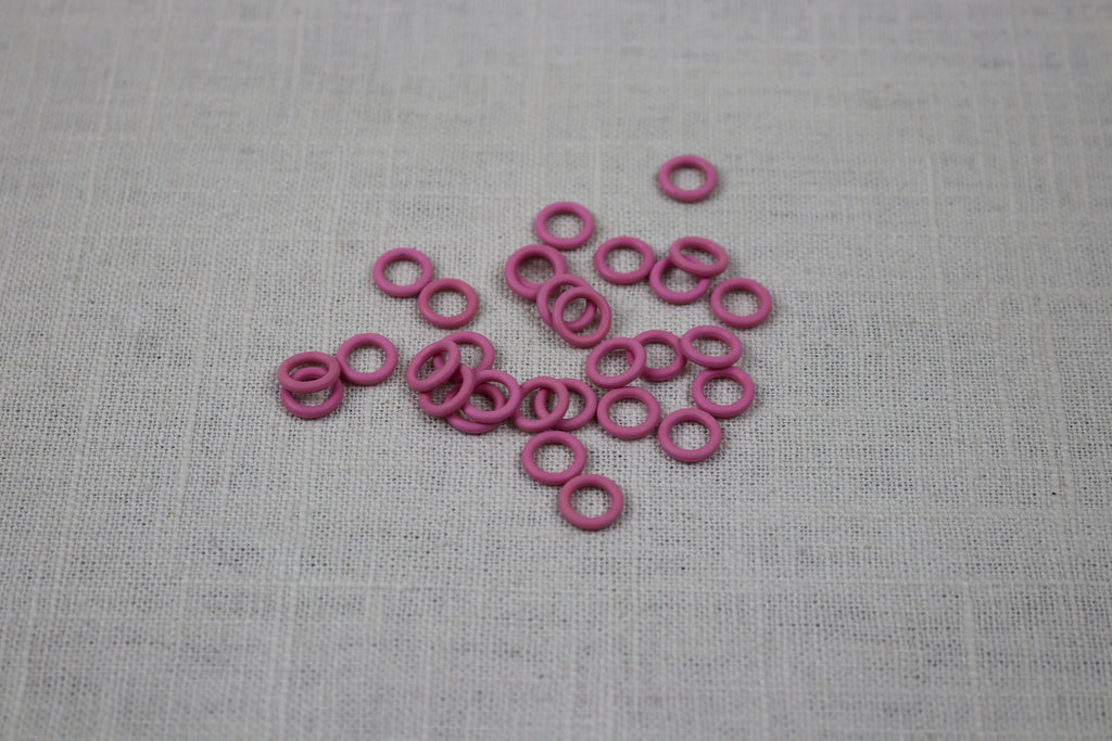 knitter's helper silicone stitch marker 10mm medium pink