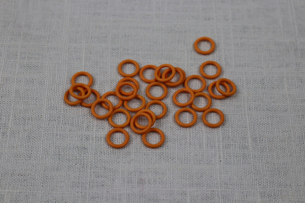 Silicone Ring Stitch Markers Teal and Orange Set of 20 Knitting -   Norway