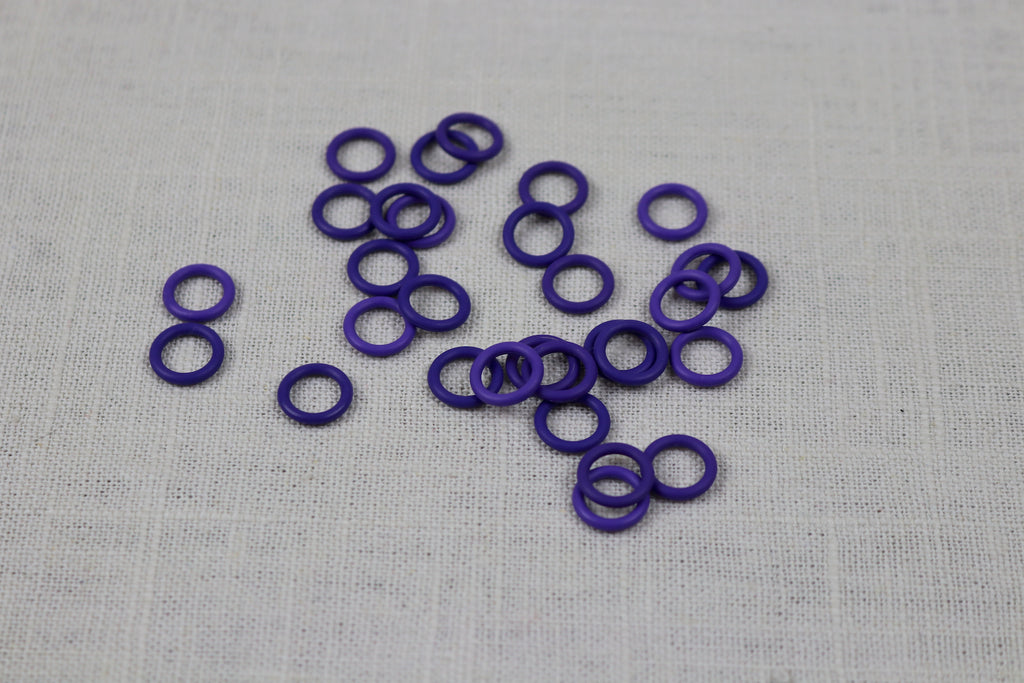 knitter's helper silicone stitch marker 13mm large purple
