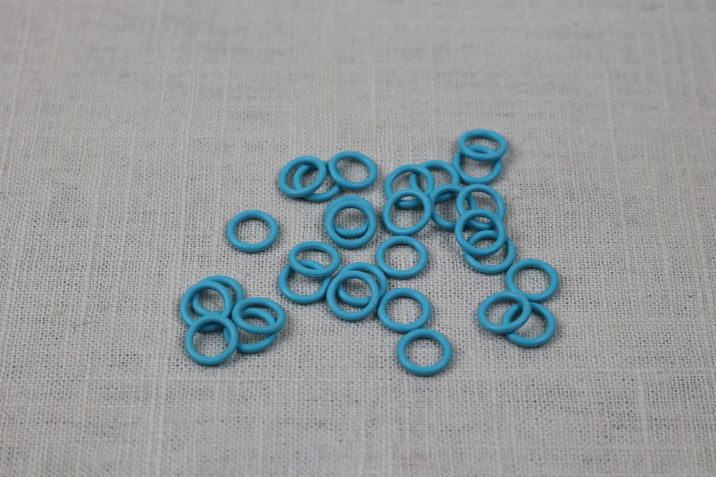 knitter's helper silicone stitch marker 13mm large robins egg blue