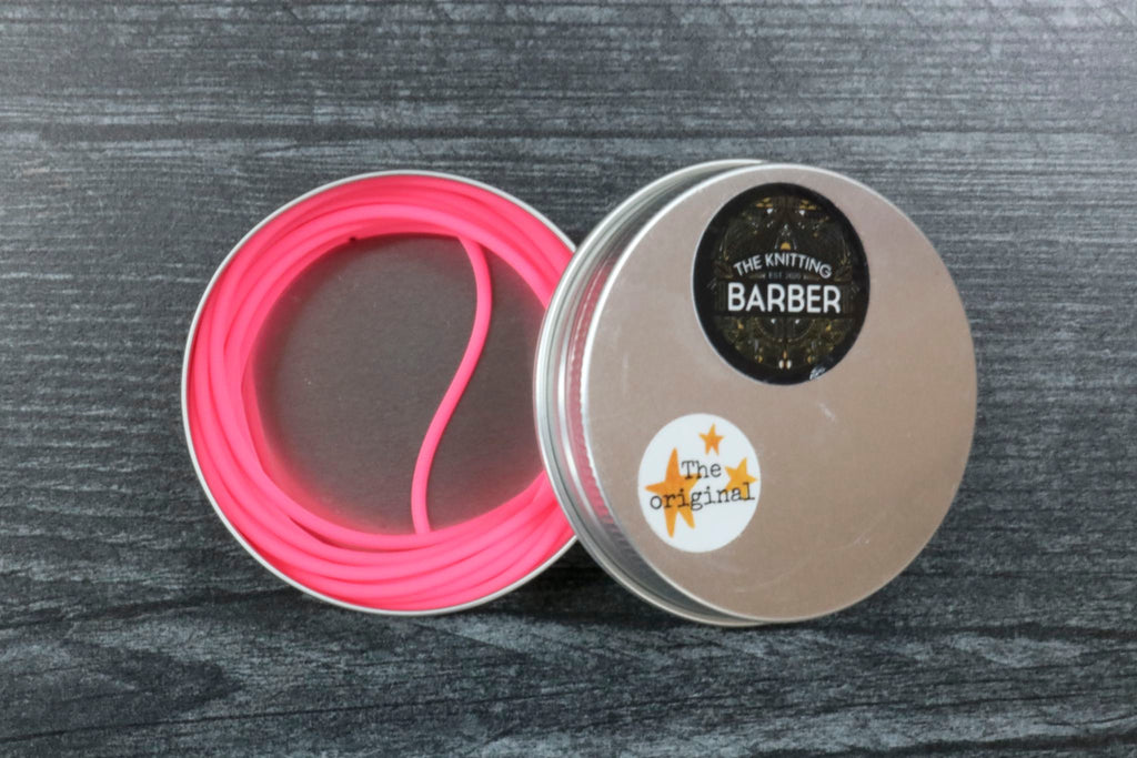 the knitting barber cords pink